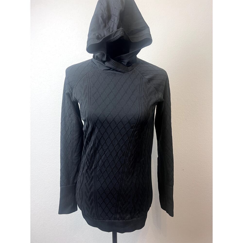 Chic Lululemon Women's Rest Less Hoodie Textured Black Size S